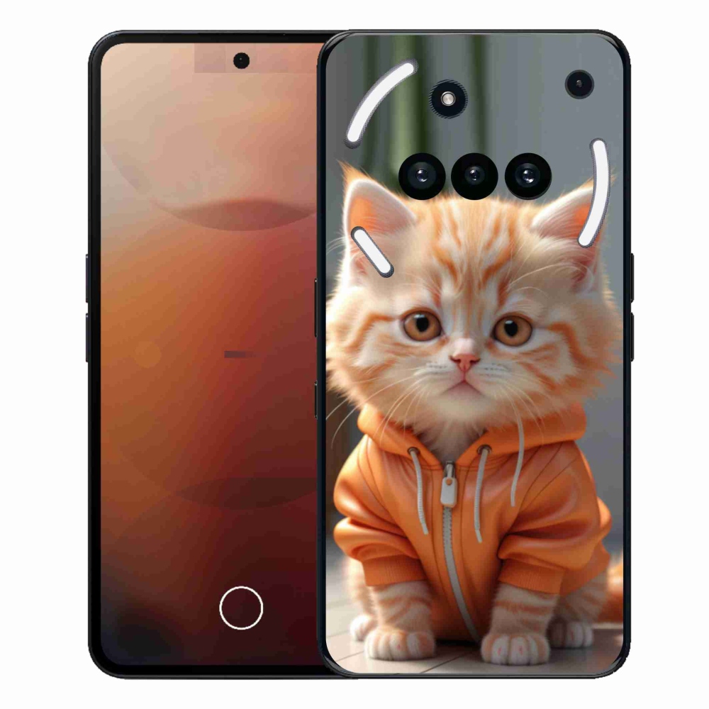Gélový kryt mmCase na Nothing Phone (3a) - mačiatko v mikine