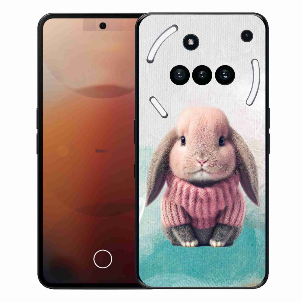 Gélový kryt mmCase na Nothing Phone (3a) - zajačik vo svetri