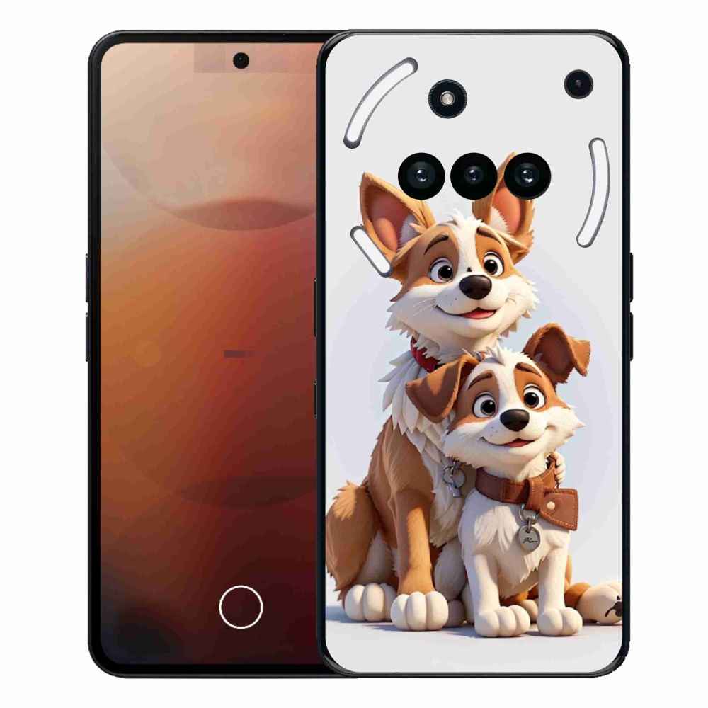 Gélový kryt mmCase na Nothing Phone (3a) - kreslenie psy