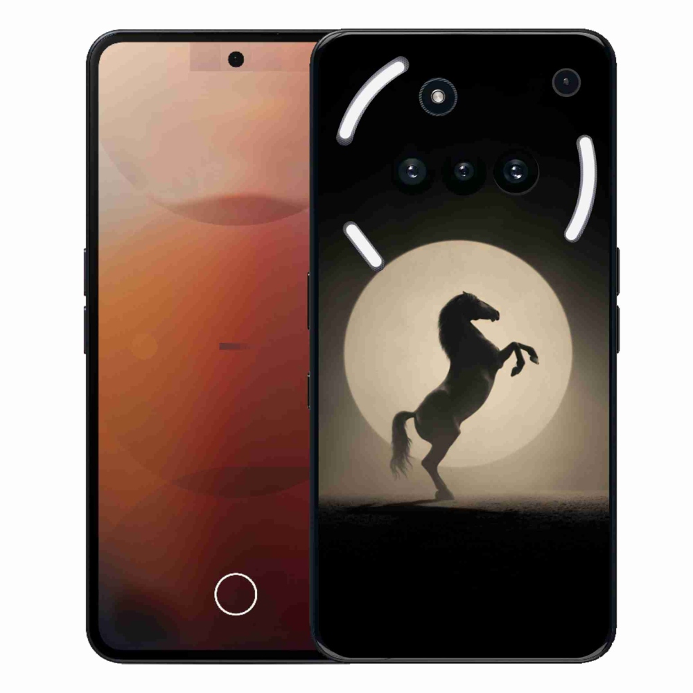 Gélový kryt mmCase na Nothing Phone (3a) - kôň v siluete