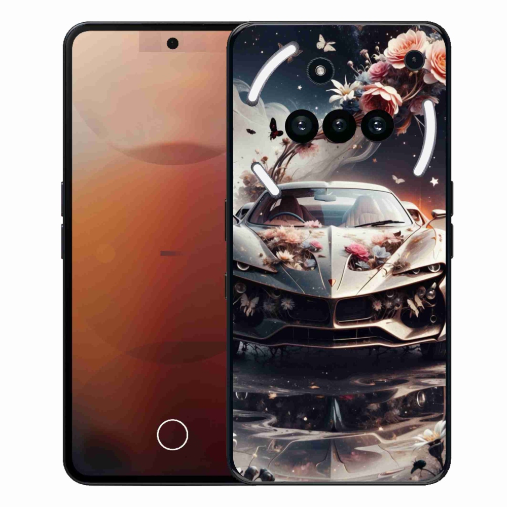 Gélový kryt mmCase na Nothing Phone (3a) - kvetinové športové vozidlo