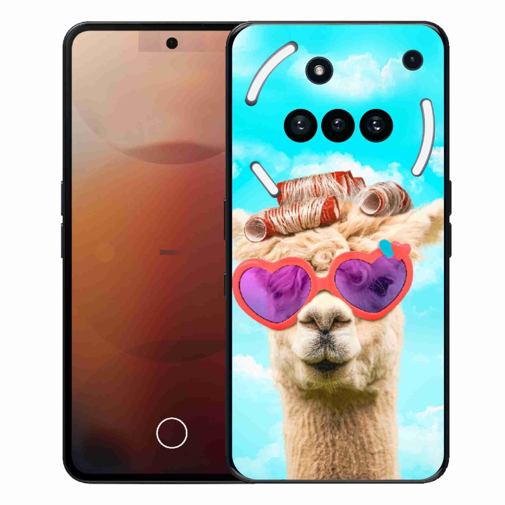 Gélový kryt mmCase na Nothing Phone (3a) - lama s okuliarmi