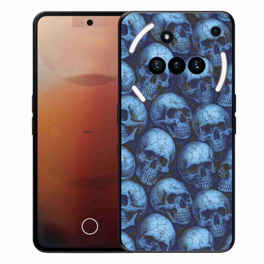 Gélový kryt mmCase na Nothing Phone (3a) - lebky