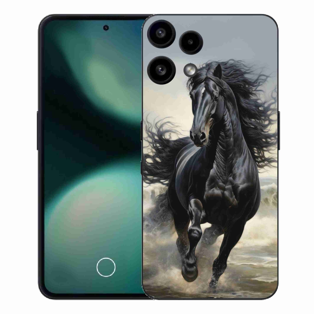 Gélový kryt mmCase na Nothing Phone (3a) Lite - bežiaci čierny kôň