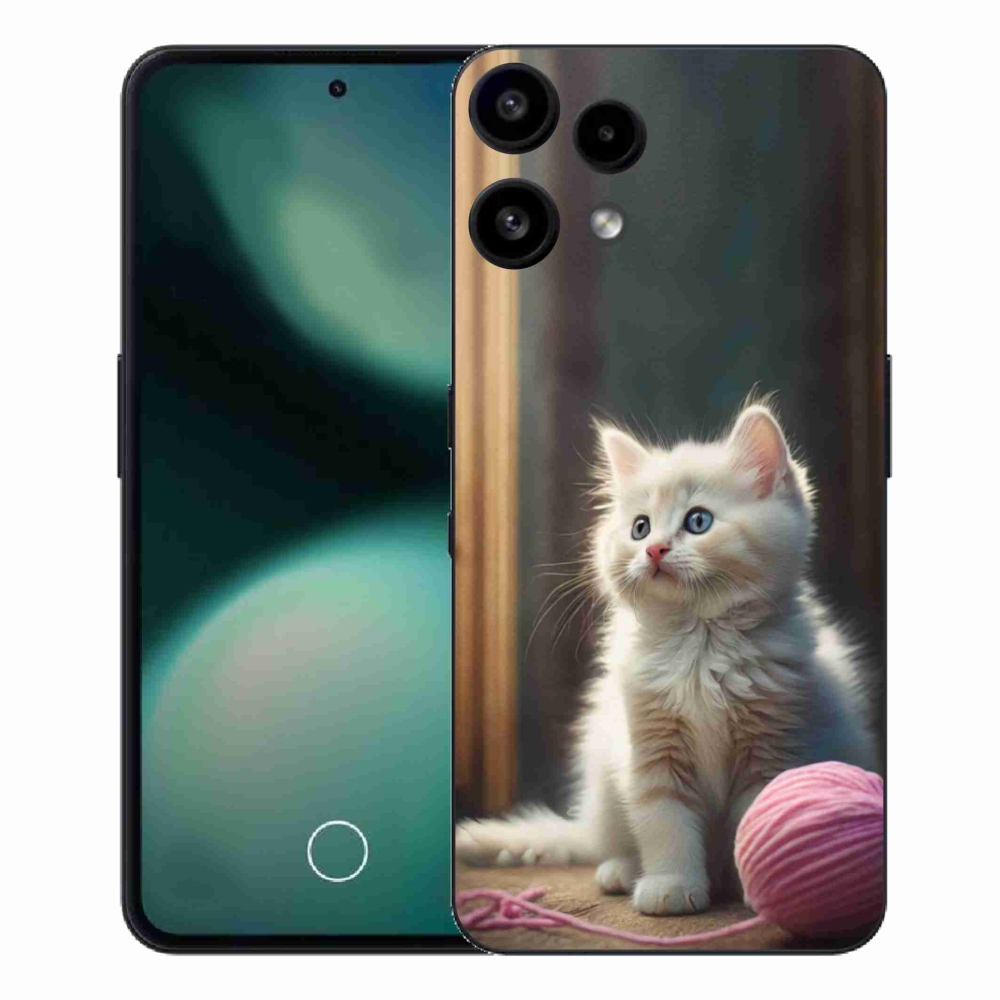 Gélový kryt mmCase na Nothing Phone (3a) Lite - biele mačiatko 2
