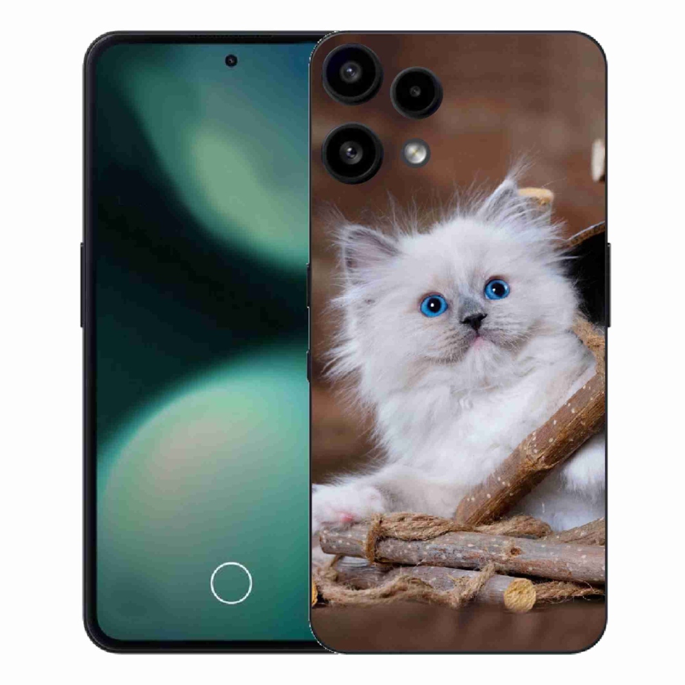 Gélový kryt mmCase na Nothing Phone (3a) Lite - biele mačiatko