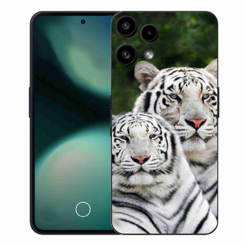 Gélový kryt mmCase na Nothing Phone (3a) Lite - bieli tigre