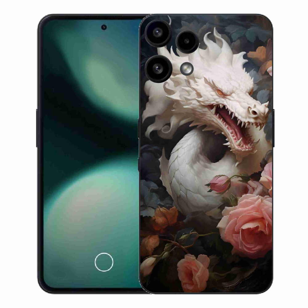 Gélový kryt mmCase na Nothing Phone (3a) Lite - biely drak