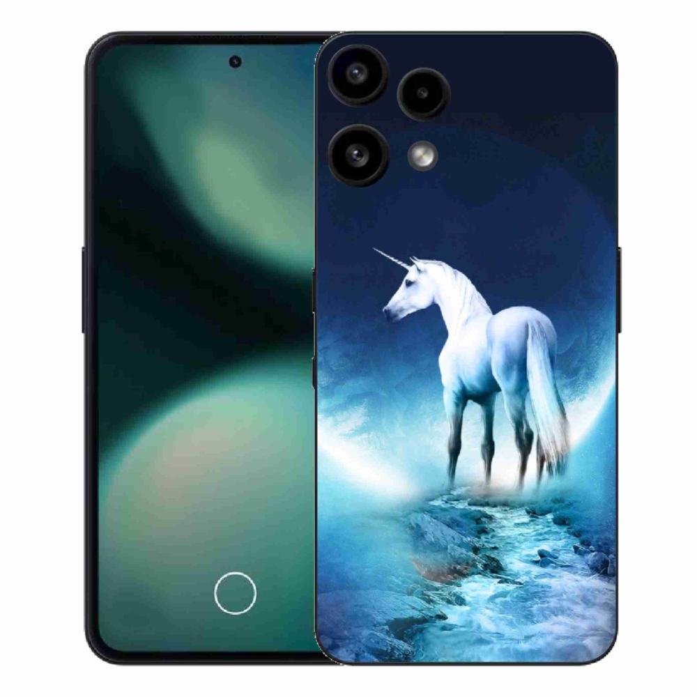 Gélový kryt mmCase na Nothing Phone (3a) Lite - biely jednorožec