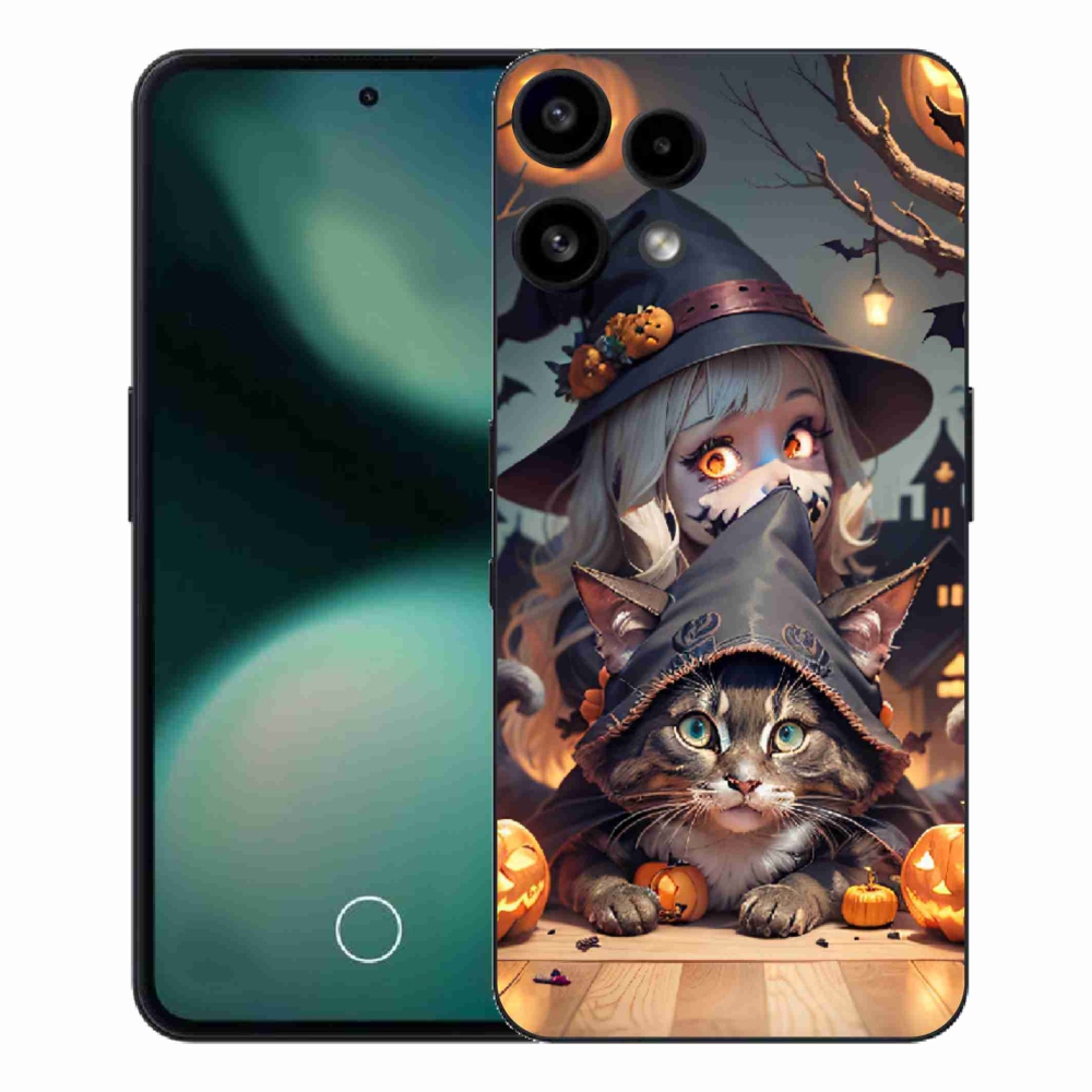 Gélový kryt mmCase na Nothing Phone (3a) Lite - čarodejnica s mačkou