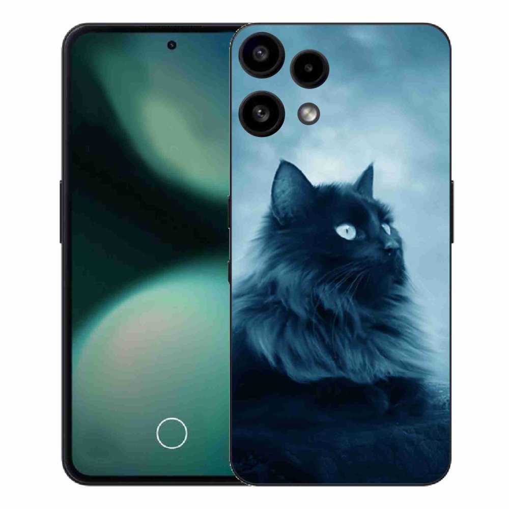 Gélový kryt mmCase na Nothing Phone (3a) Lite - čierna mačka 1