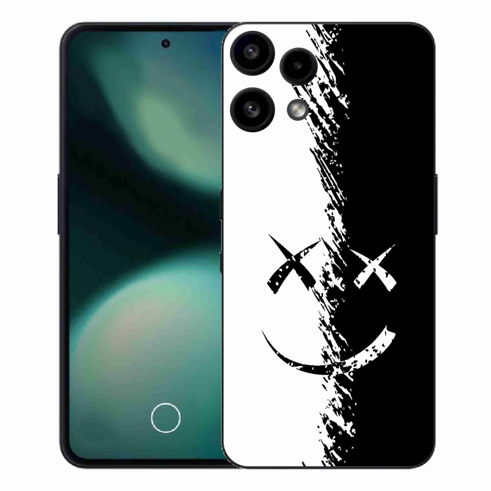 Gélový kryt mmCase na Nothing Phone (3a) Lite - čiernobiely smajlík