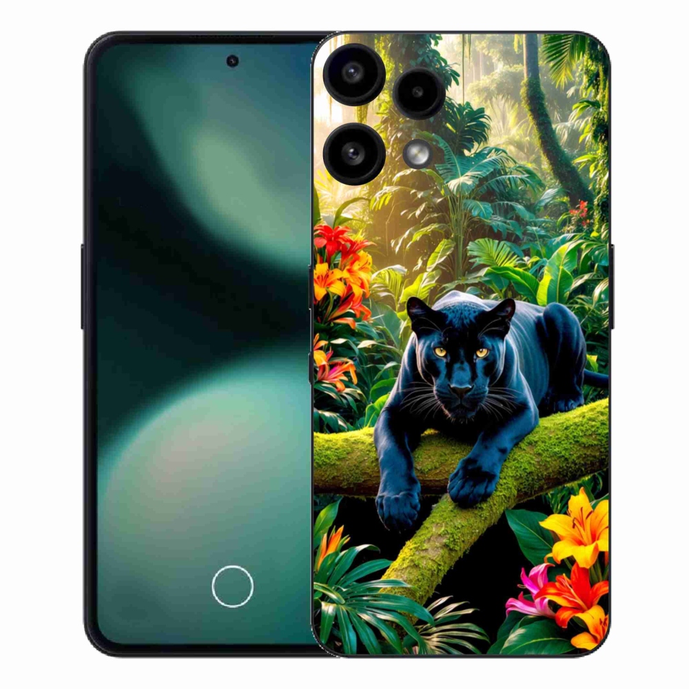 Gélový kryt mmCase na Nothing Phone (3a) Lite - čierny panter v džungli