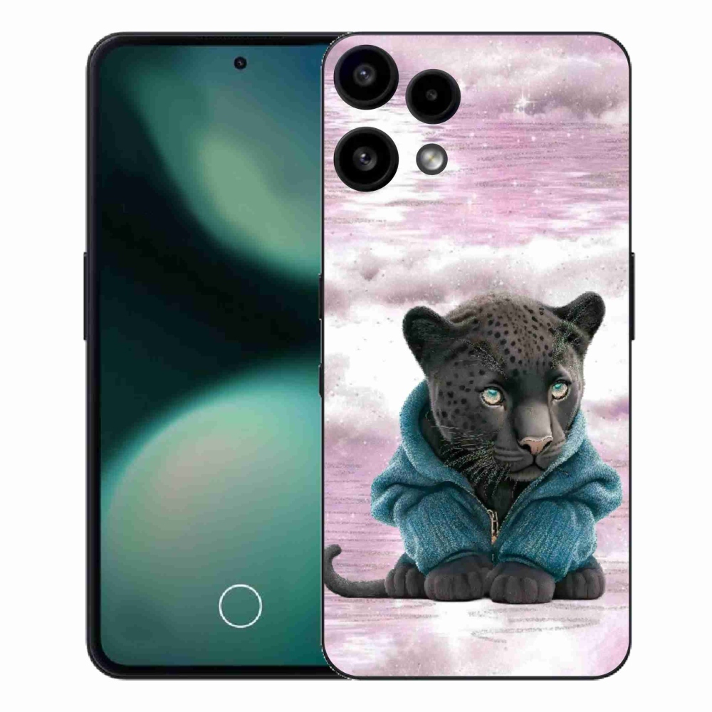 Gélový kryt mmCase na Nothing Phone (3a) Lite - čierny panter vo svetri