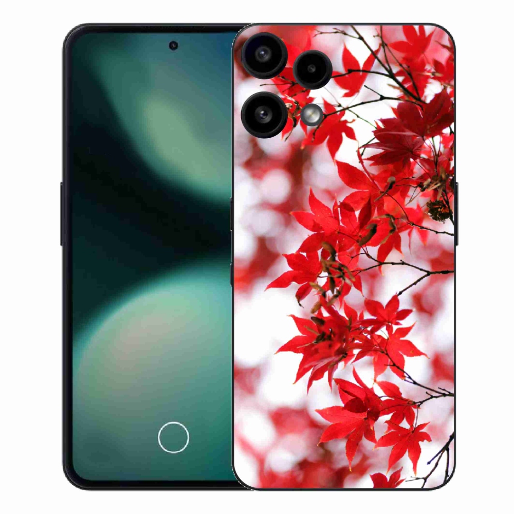 Gélový kryt mmCase na Nothing Phone (3a) Lite - červené listy