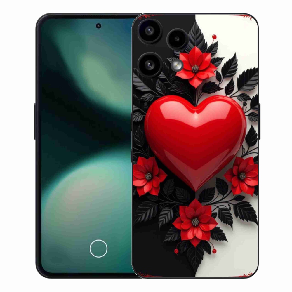 Gélový kryt mmCase na Nothing Phone (3a) Lite - červené srdce