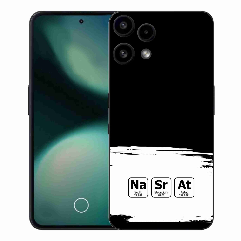 Gélový kryt mmCase na Nothing Phone (3a) Lite - chemické prvky bieločierne pozadie