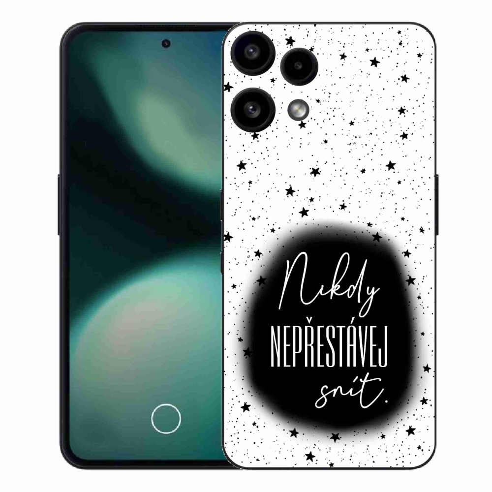 Gélový kryt mmCase na Nothing Phone (3a) Lite - citát 1 čiernobiele pozadie