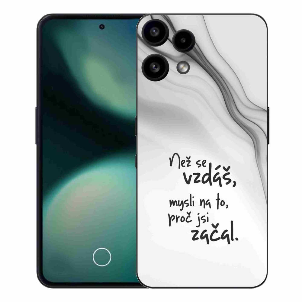 Gélový kryt mmCase na Nothing Phone (3a) Lite - citát 2 biele pozadie