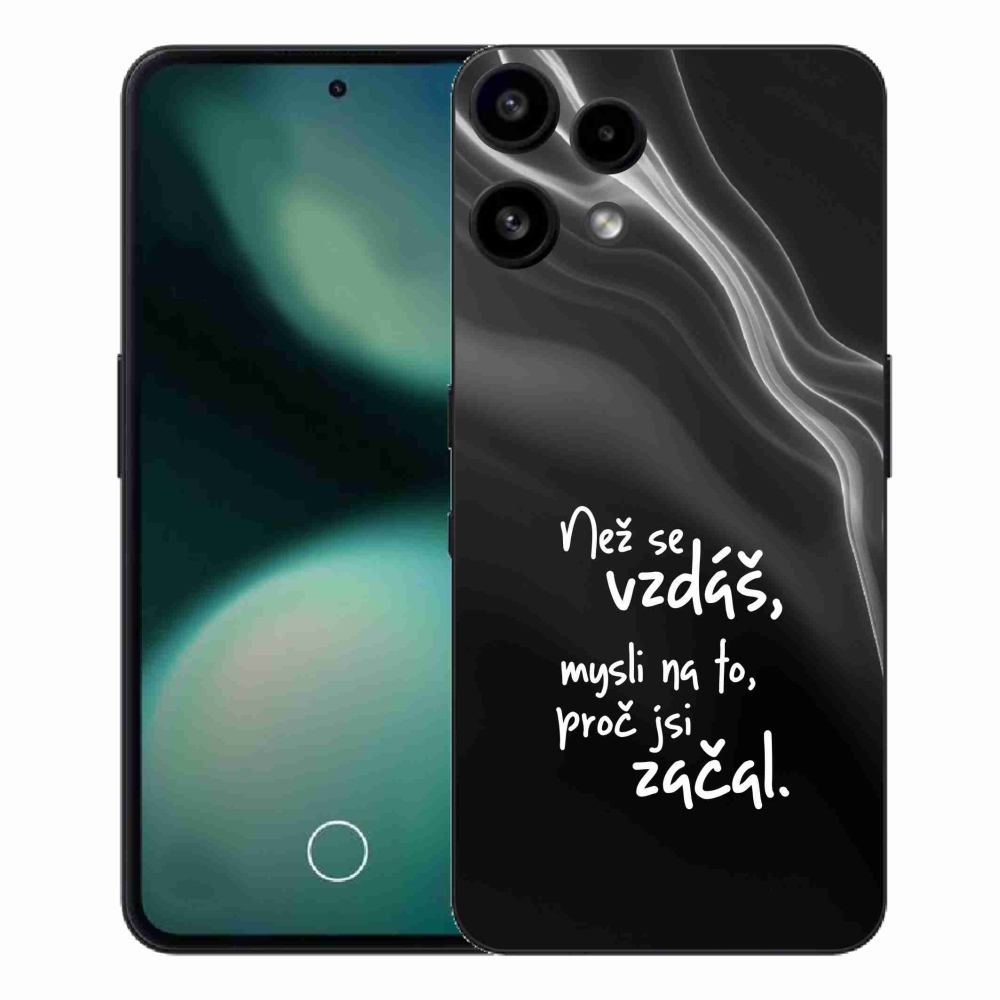 Gélový kryt mmCase na Nothing Phone (3a) Lite - citát 2 čierne pozadie
