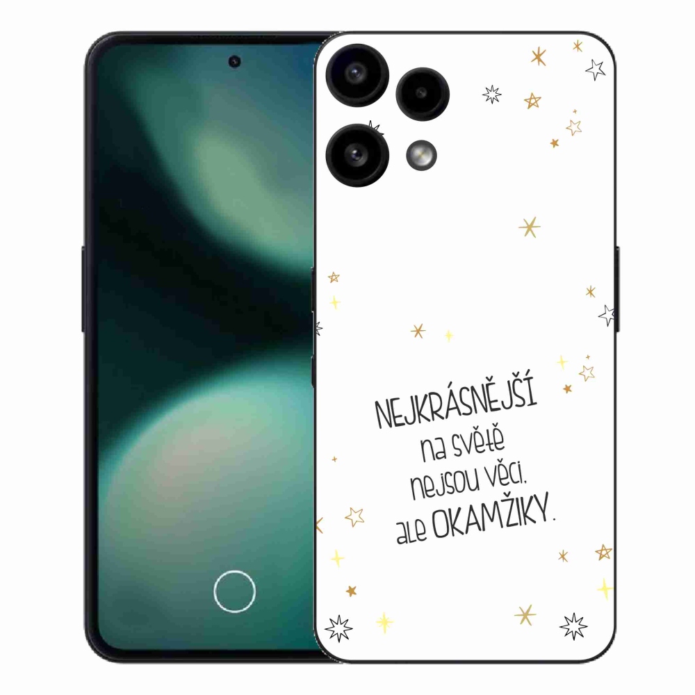 Gélový kryt mmCase na Nothing Phone (3a) Lite - citát 4 biele pozadie