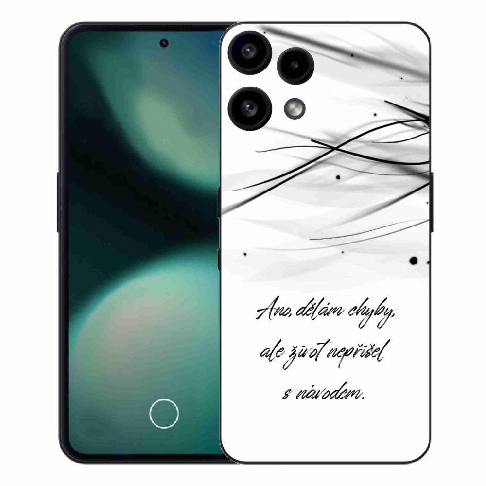 Gélový kryt mmCase na Nothing Phone (3a) Lite - citát biele pozadie