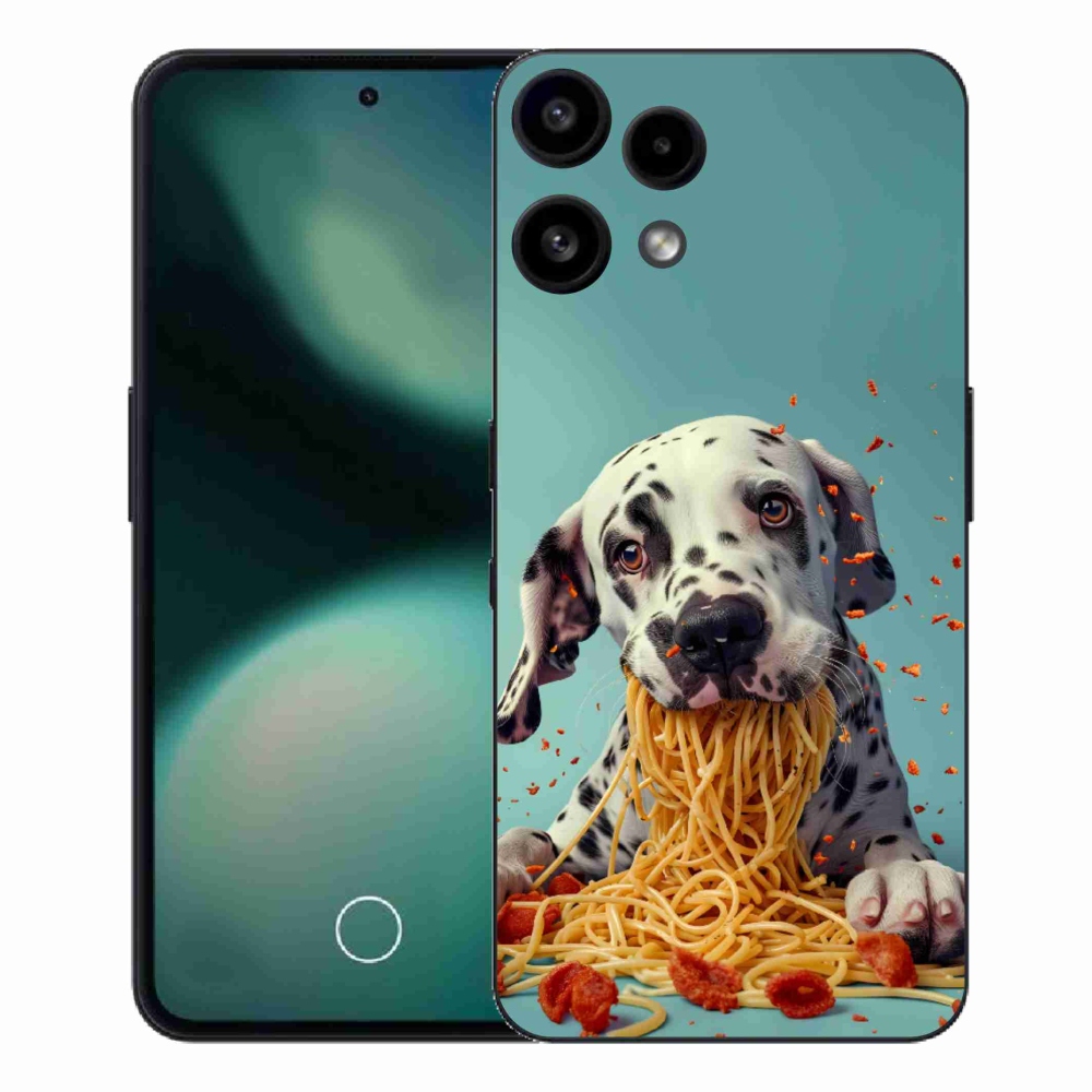 Gélový kryt mmCase na Nothing Phone (3a) Lite - dalmatín a špagety