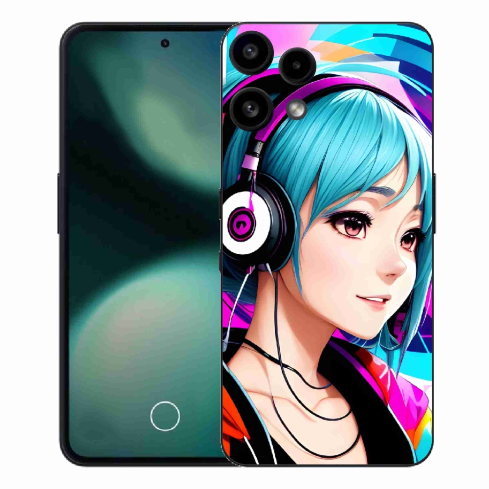 Gélový kryt mmCase na Nothing Phone (3a) Lite - dievča so slúchadlami