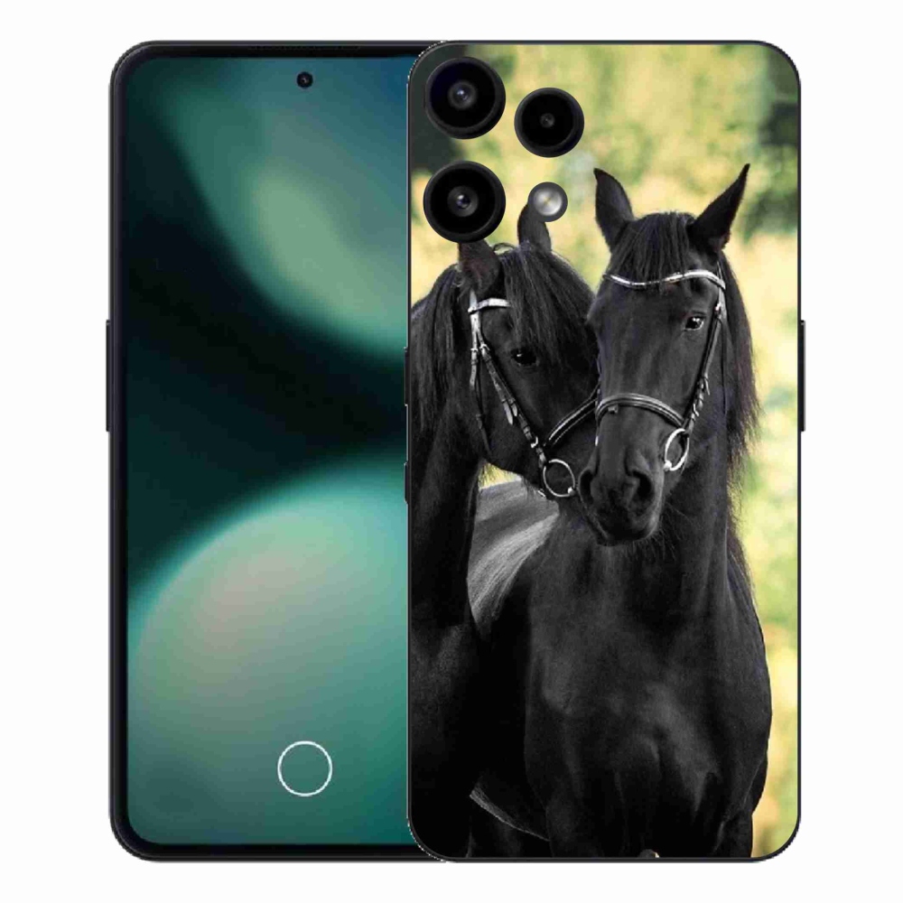 Gélový kryt mmCase na Nothing Phone (3a) Lite - dva čierne kone