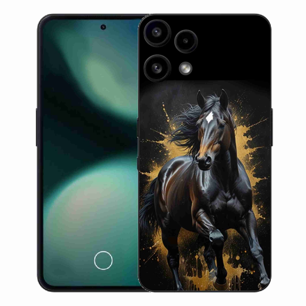 Gélový kryt mmCase na Nothing Phone (3a) Lite - elegantný čierny žrebec