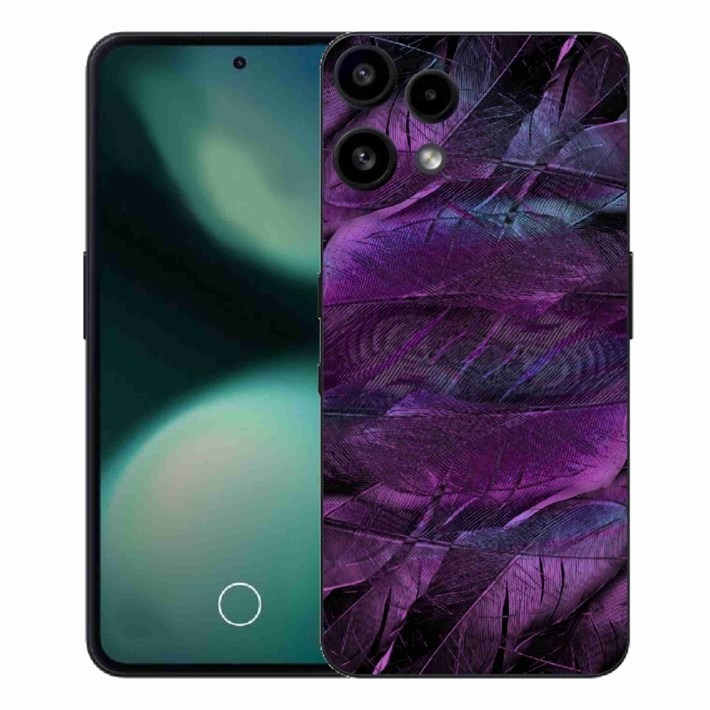 Gélový kryt mmCase na Nothing Phone (3a) Lite - fialové pierka
