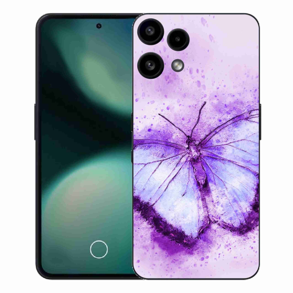 Gélový kryt mmCase na Nothing Phone (3a) Lite - fialový motýľ