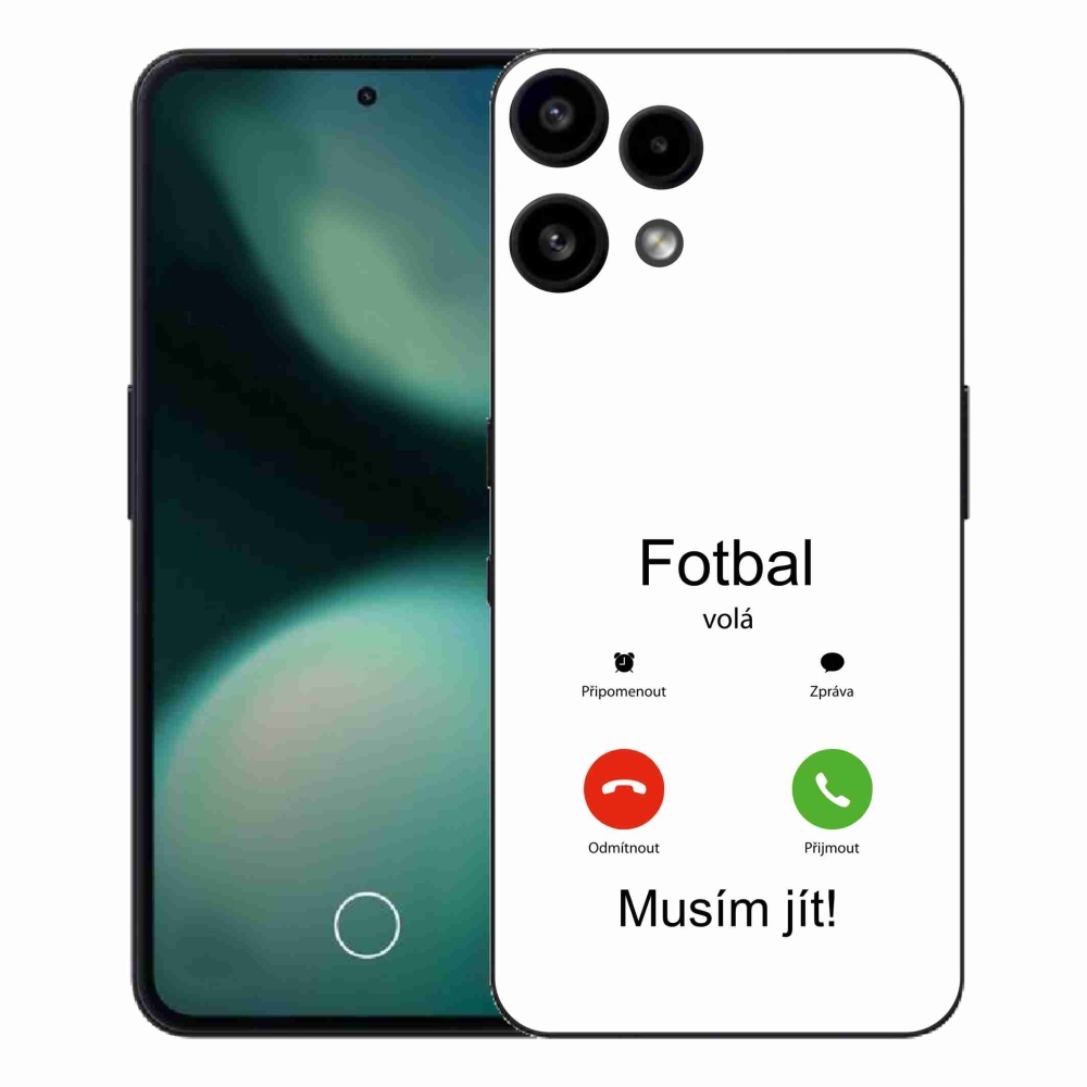 Gélový kryt mmCase na Nothing Phone (3a) Lite - futbal volá biele pozadie