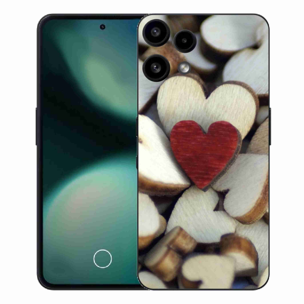 Gélový kryt mmCase na Nothing Phone (3a) Lite - gravírované červené srdce