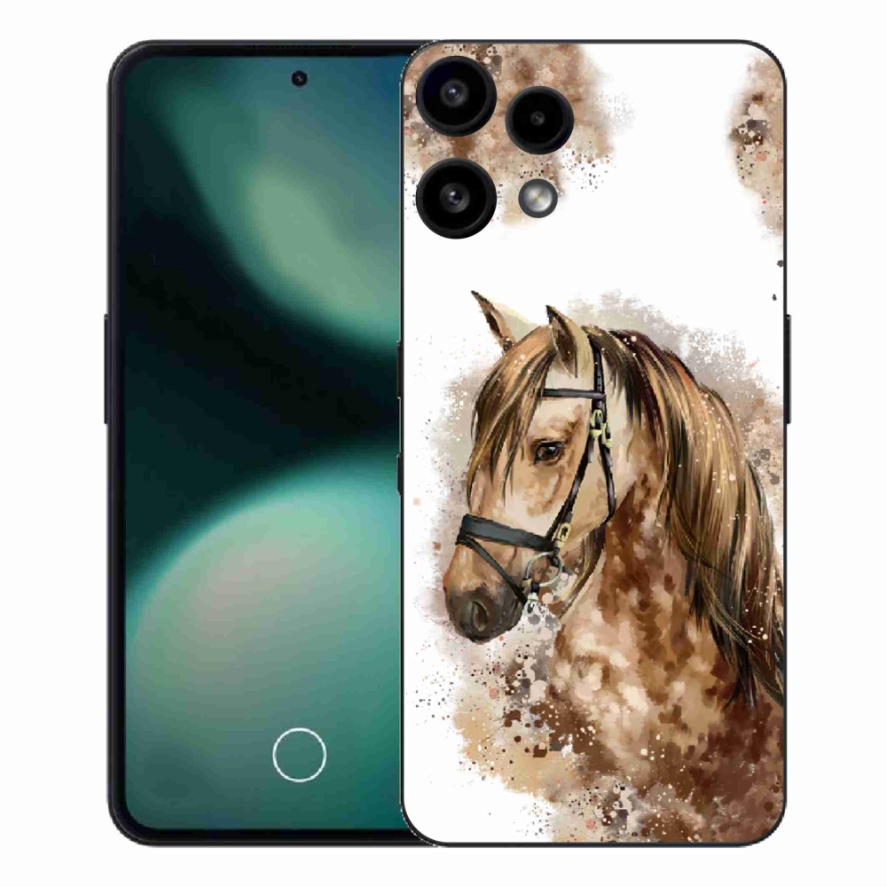 Gélový kryt mmCase na Nothing Phone (3a) Lite - hnedý kreslený kôň