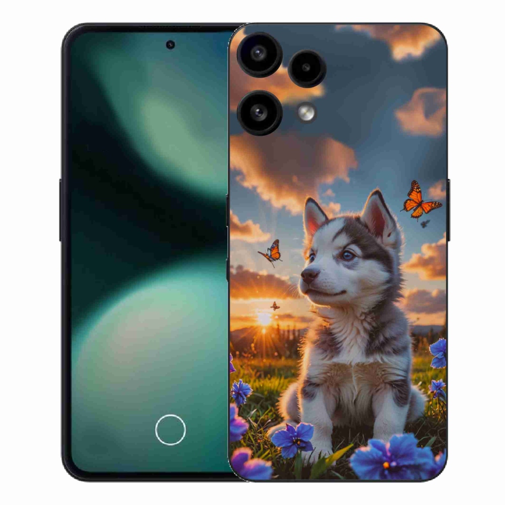 Gélový kryt mmCase na Nothing Phone (3a) Lite - husky pri západe slnka
