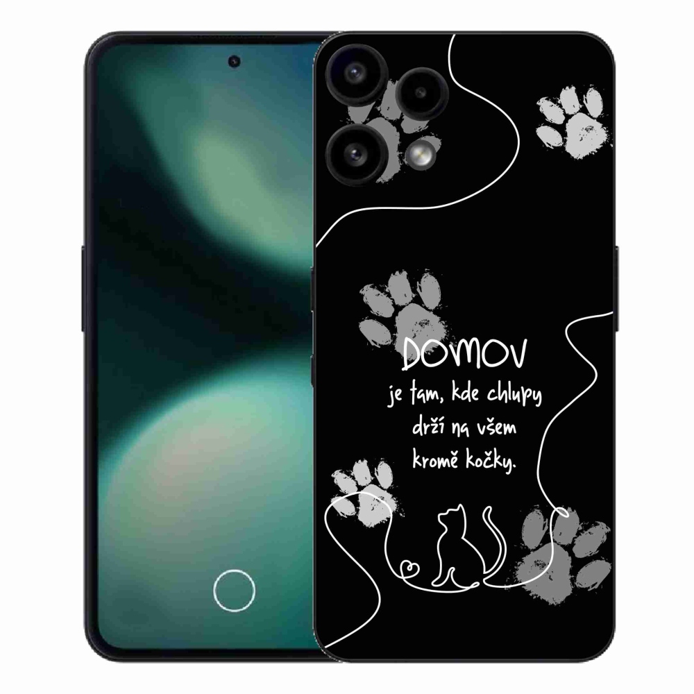 Gélový kryt mmCase na Nothing Phone (3a) Lite - mačacie motív čierne pozadie