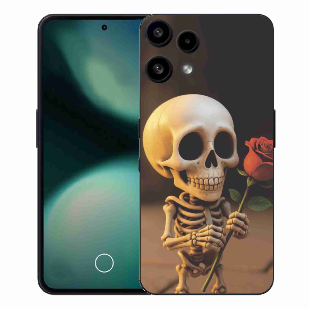 Gélový kryt mmCase na Nothing Phone (3a) Lite - kostlivec s ružou