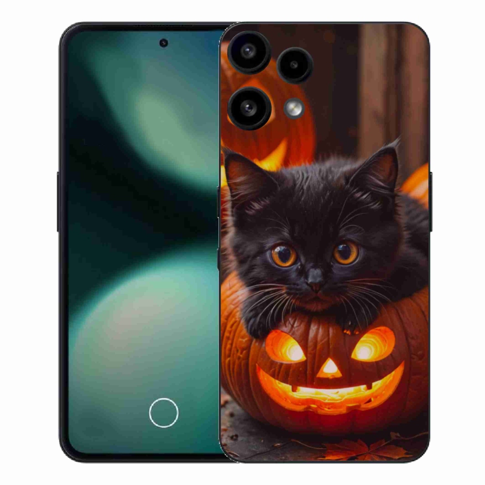 Gélový kryt mmCase na Nothing Phone (3a) Lite - mačiatko a tekvica