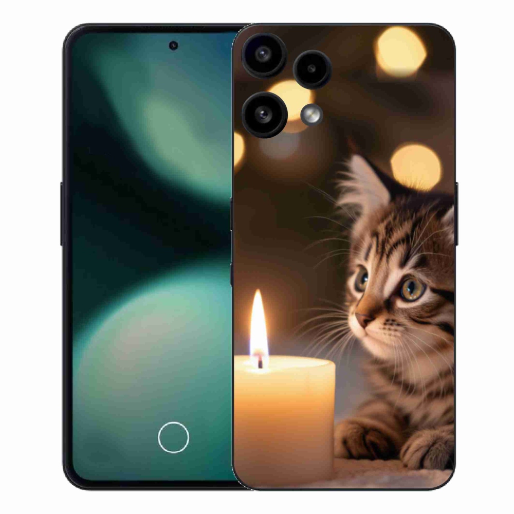 Gélový kryt mmCase na Nothing Phone (3a) Lite - mačiatko a sviečka
