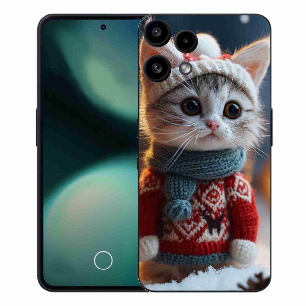 Gélový kryt mmCase na Nothing Phone (3a) Lite - mačiatko vo svetri