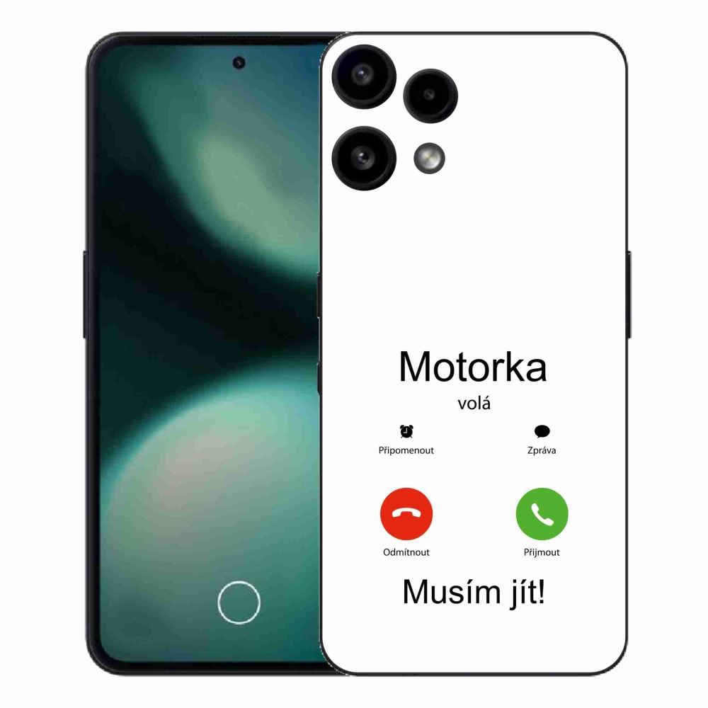 Gélový kryt mmCase na Nothing Phone (3a) Lite - motorka volá biele pozadie