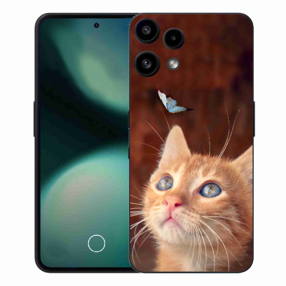 Gélový kryt mmCase na Nothing Phone (3a) Lite - motýľ a mačiatko