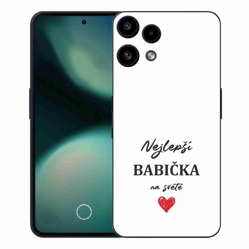 Gélový kryt mmCase na Nothing Phone (3a) Lite - najlepšia babička 1 biele pozadie