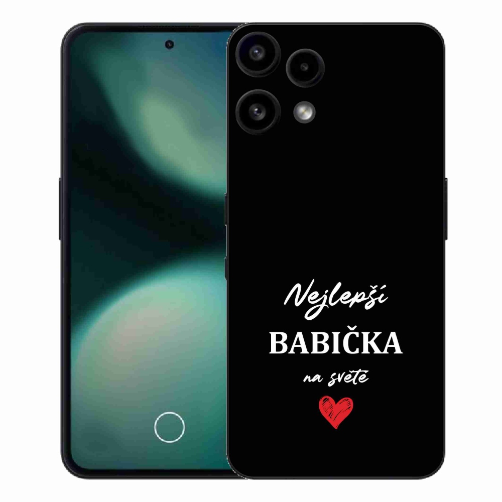 Gélový kryt mmCase na Nothing Phone (3a) Lite - najlepšia babička 1 čierne pozadie
