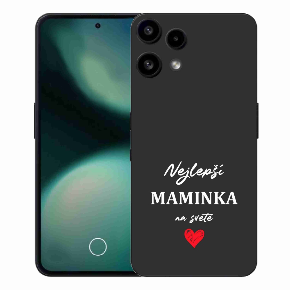 Gélový kryt mmCase na Nothing Phone (3a) Lite - najlepšia mamička 1 čierne pozadie