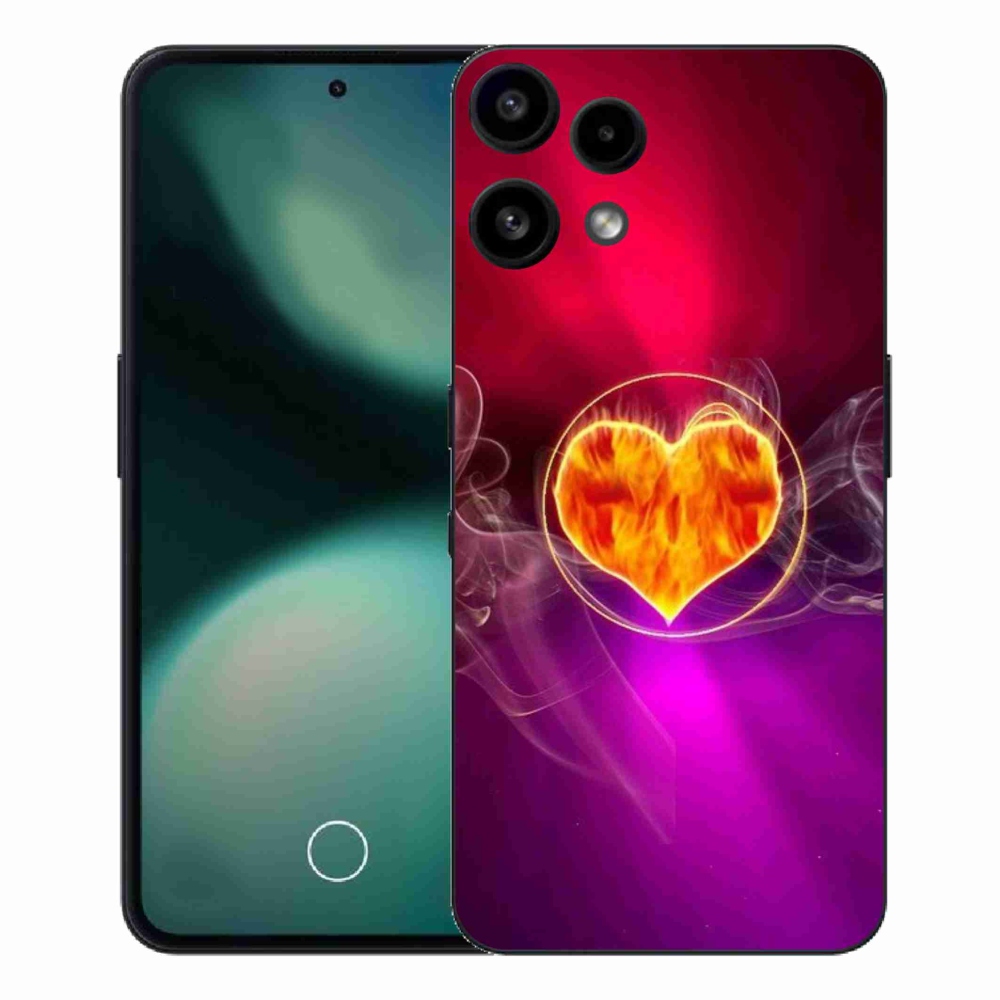 Gélový kryt mmCase na Nothing Phone (3a) Lite - ohnivé srdce