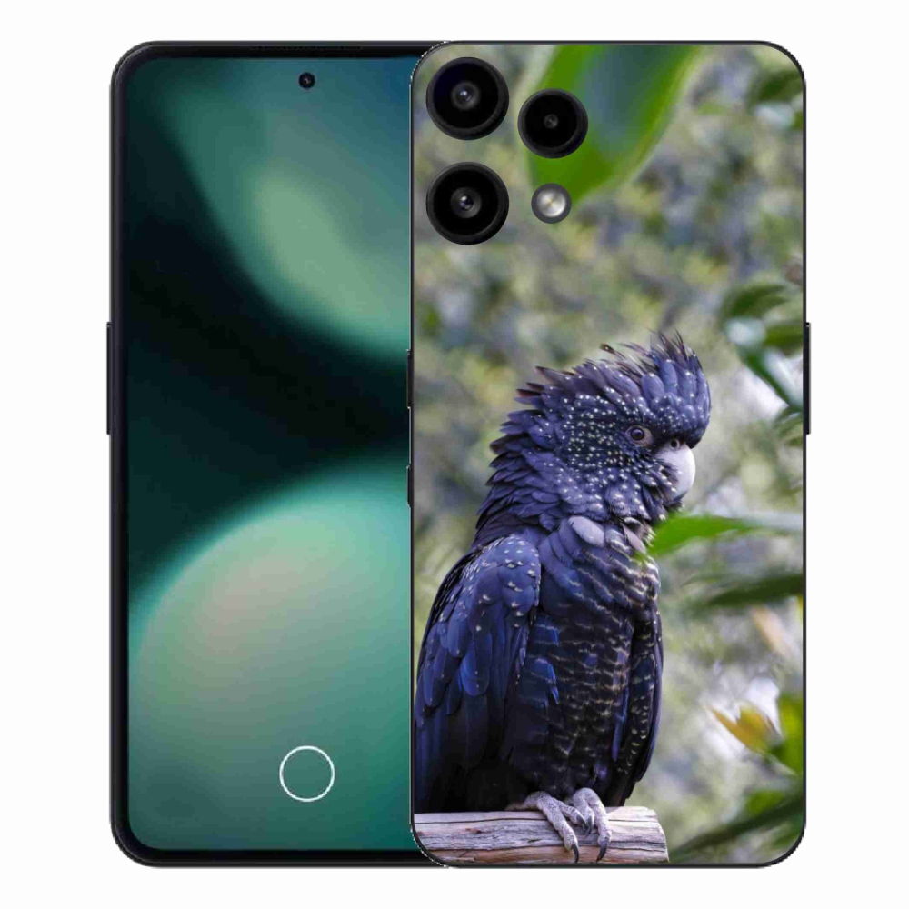 Gélový kryt mmCase na Nothing Phone (3a) Lite - papagáj kakadu čierny