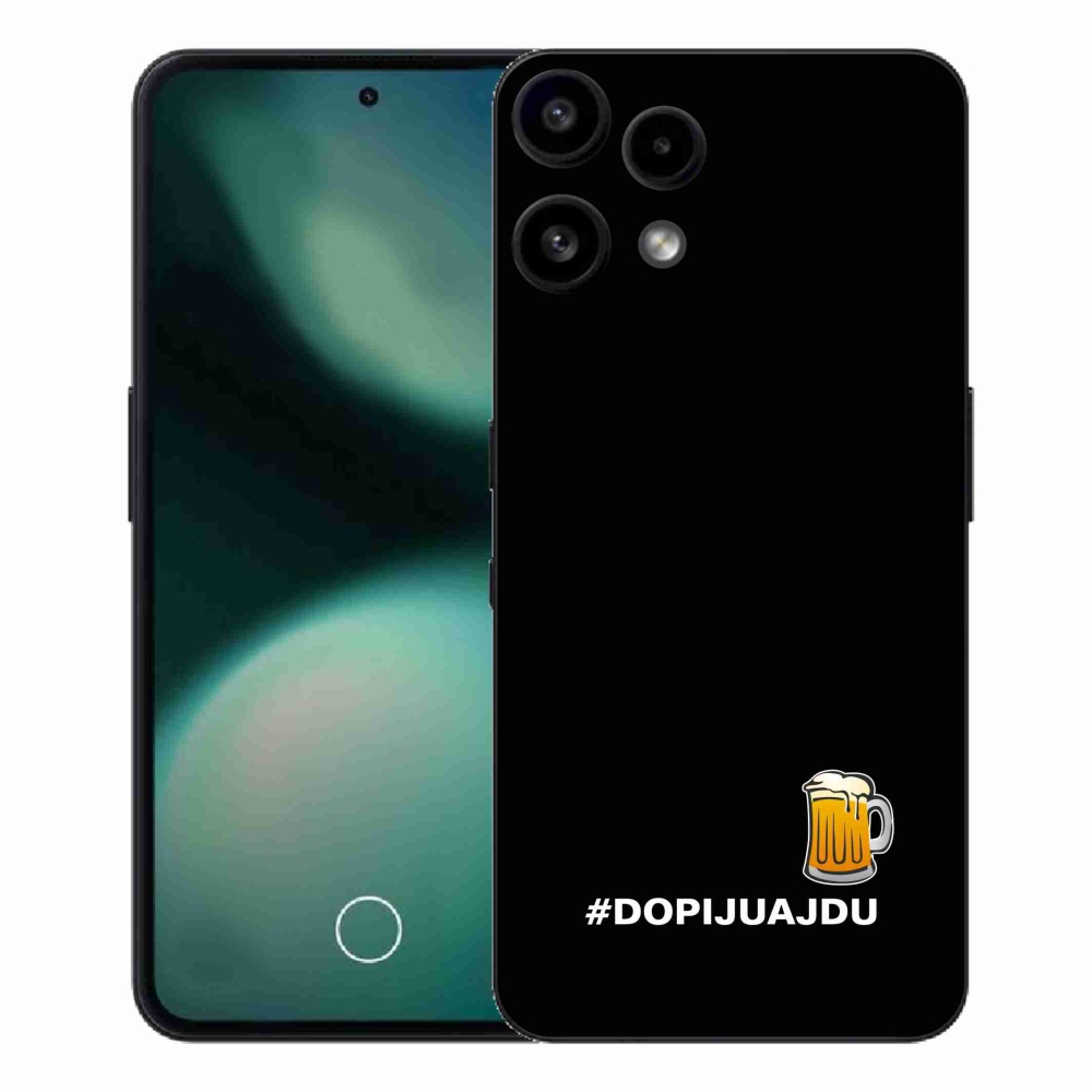Gélový kryt mmCase na Nothing Phone (3a) Lite - pivný motív 1 čierne pozadie