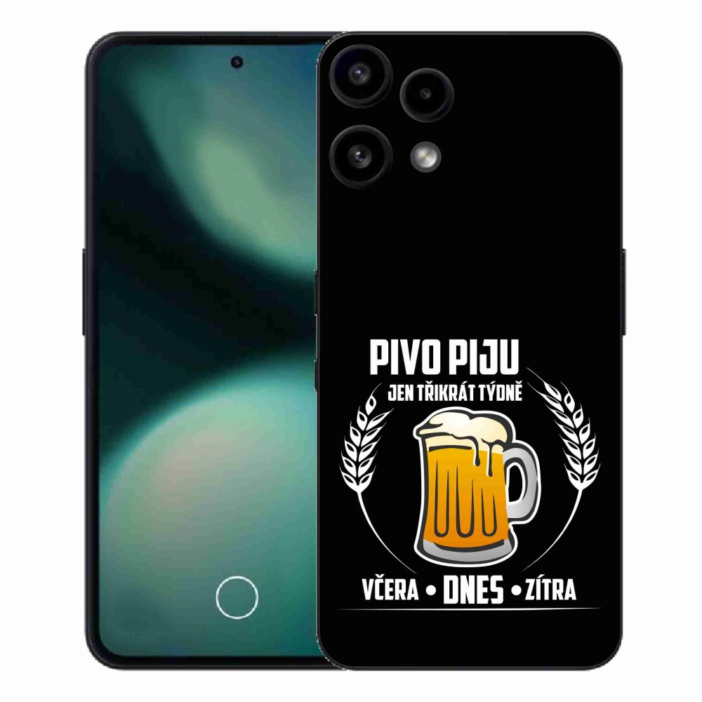 Gélový kryt mmCase na Nothing Phone (3a) Lite - pivný motív čierne pozadie